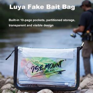 NOBLELUX Partitioned Fake Bait Bag A6 Transparent Fishing Storage Bag Luya Inner Bag Bait Storage Bag Fishing Accessories