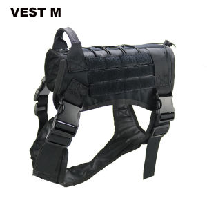 Dog Military Tactical Training Vest Dog Vest Adjustable Collar Dog Seat Belt Training Combat Dog Seat Belt Clothes Dog Leash and Collar Harness For Dog Dog Harness Vest Dog Leash and Harness