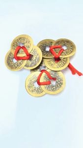 Zendro Traditional Chinese Style Metal Coin Hanging Ornament for Home Car Shop Decor