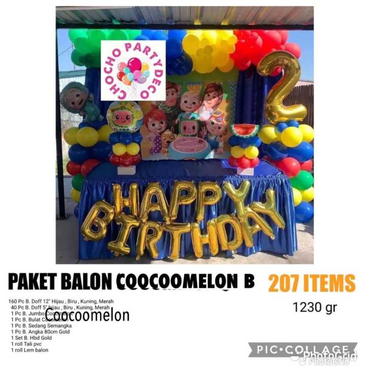 Paket Cocomelon - Paket Ulang Tahun Balon Cocomelon B - Dekorasi Ulang ...