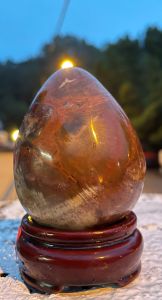 Petrified Wood Jade "Dragon Egg" Sphere 木化玉恐龙蛋 (0.33KG Diameter 5.5cm)