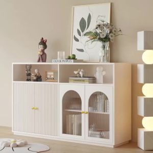 Urban Echo 【⚡】Solid Wood Kitchen Storage Cabinet Diningware Storage Cabinet Modern Minimalist Living Room Storage Cabinet