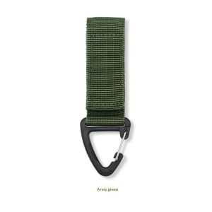 JJT Outdoor Tactical Nylon Strap with D-Shaped Carabiner Hook for Backpack Keychain and Multi-Functional Climbing Use