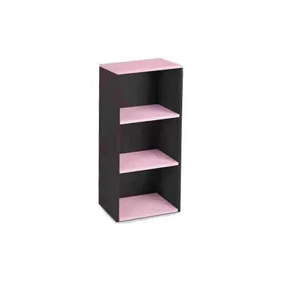 Living Mall NALIS 2/3/4-Tier Book Shelf Display Cabinet in WhiteWalnutPinkGrey Color