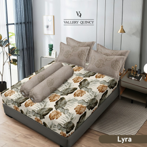 Live Flash Sale - Sprei Vallery Quincy Queen B2 160x200 Tinggi 30cm Bantal 2 Gulling 2 - Motif Abstrak / Bunga / Geometri / Minimalis
