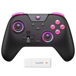 EasySMX X05 Wireless Gamepad Bluetooth RGB Controller Compatible with PC/Phone/Switch/Steam Hall Effect 1000Hz Polling Rate