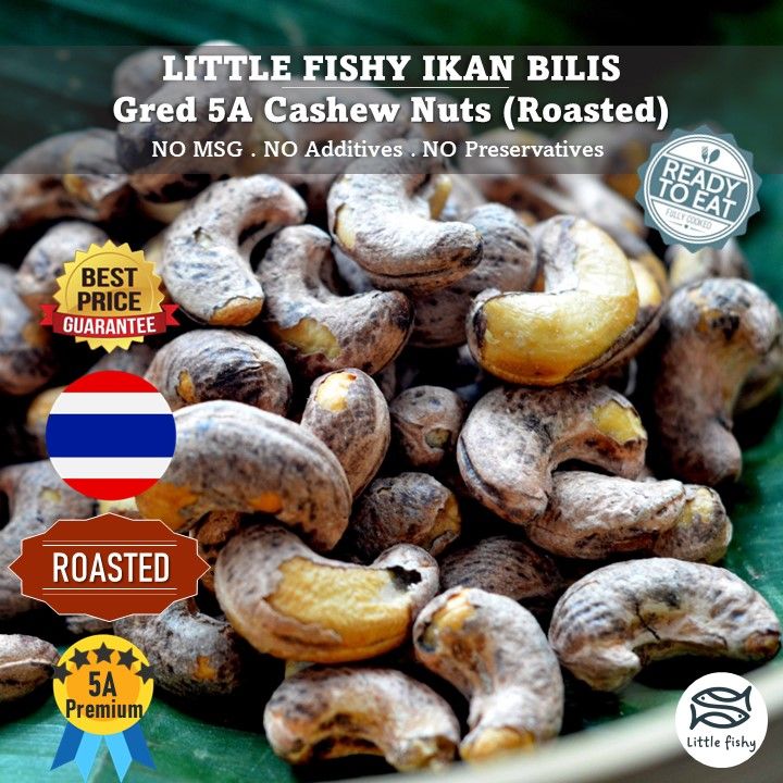PREMIUM 5A Kacang Gajus Bakar (Kulit)/Roasted Cashew Nut 1kg/500g/250