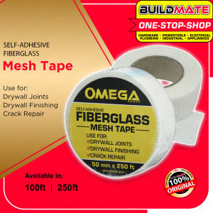 OMEGA Gypsum Board Drywall Fiberglass Mesh Tape 100ft | 250ft (SOLD PER PIECE) BUILDMATE