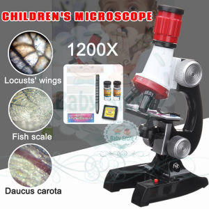 Children Microscope Kit Lab LED STEM Home School Science Educational / alat mikroskop Birthday Gift Kids