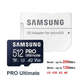 Samsung ไมโคร SD EVO Plus การ์ดความจำ512GB 256GB 128GB U3 V30แฟลชเมมโมรี่ U1 C10บัตร TF กล้องโดรนโทรศัพท์4K