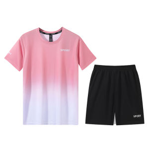 KAMB Setelan baju olahraga pria sport Bernapas dan Cepat Kering - Baju Olahraga & Celana Pendek - Ukuran M-5XL