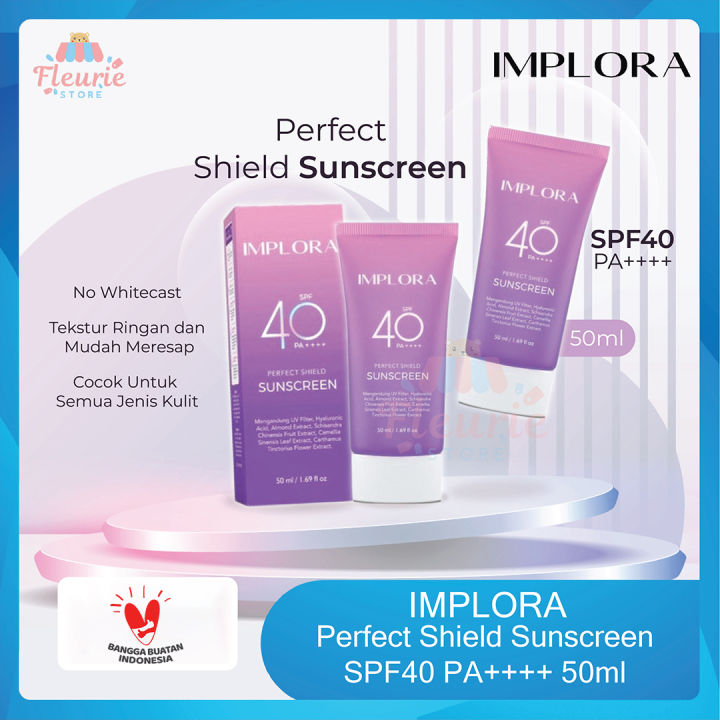 IMPLORA Perfect Shield Sunscreen SPF40 PA++++ 50ml - Sunscreen UV ...