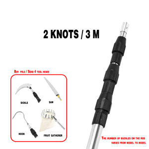 6M High Tree Branch Pruning Shears Saw 4 in 1Stainless Steel Telescopic Cutter Fruit Picker Steel Hooksaw Sickle