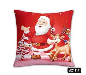 【Free Shipping】4pcs Merry Christmas Throw Pillow Case Cushion Cover Sofa Cover 18 x 18 inches