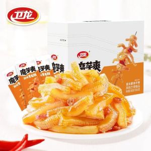 หมึกกรุบ เว่ยหลง เพิ่มปริมาณ 50%บุกปรุงรสหม่าล่า หอมกลิ่นเครื่องเทศ  เคี้ยวกรุบ อร่อยชาลิ้น ลองแล้วจะติดใจ 1กล่อง 20ซองใหญ่