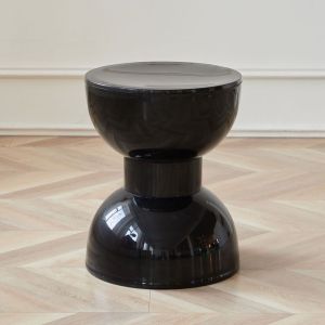 💟SOLUTION65💟 Hourglass Shaped Stool Plastic Modern Style Household Round Stool Waterproof Design Multipurpose for Bathroom and Fitting Room Dressing Stool Dining Stool Coffee Table Sofa Side Table Bedside Table Shoe Stool Entrance Stool Plants Stand