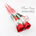 buket bunga mawar sabun / flower soap rose / buket bunga mawar 1 tangkai / kado wisuda anniversary. 