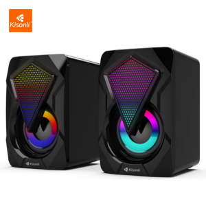 KISONLI Gaming Speaker Laptop/Komputer L-9090 LED RGB Light With Volume Control