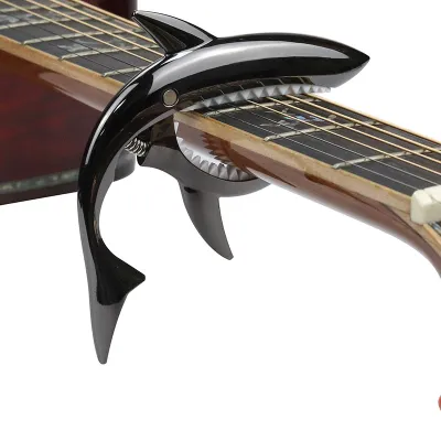 Metal Shark Zinc Alloy Guitar Capo for 6 String Acoustic Electric Guitar Durable No Fret Damage No Buzzing