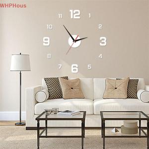 WHPHous DIY Wall Clock For Home Office Frameless Modern 3D Wall Clock Mirror Stickers Hotel Room Design School Decoration