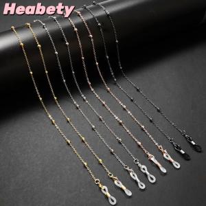 Heabety Fashion Metal Multifunction Glasses Beaded Glasses Chain Girl Summer Beads Hangs Mask Strap Handmade Necklace Sunglasses Lanyard