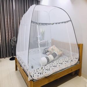 Màn Chụp Mùng Chụp Đỉnh Rộng Cao Cấp Mộc Miên 2 cửa - Mẫu Xám Khủng Long ( Hà Nội )