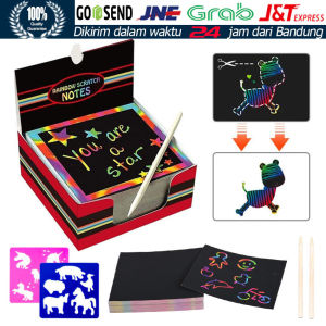 Scratch Note Paper Magic Gosok Kertas Warna Warni Buku Gambar Painting Set