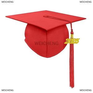[COD] WEICHENG 2025 Academic Hat Headwear Academy Souvenir Caps Cosplay Supplies Charm Ornament DIY Fringe Graduation Dress Ceremony Hat Master