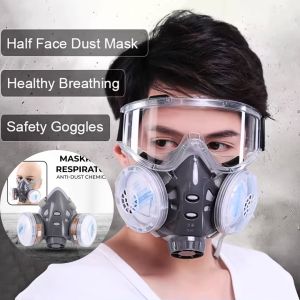 BERGARANSI ASL Masker Gas Respirator untuk tukang cat mobil semprot dico Lab Mask Anti Virus SF02
