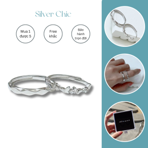 Nhẫn đôi bạc My Butterfly SILVER CHIC N09 bạc 925