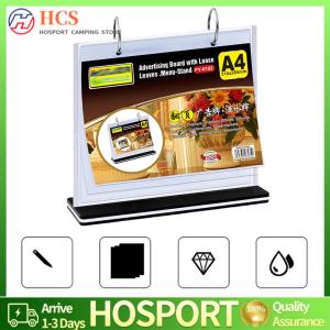【HCS】 2pcs Menu Display Stand A4 Menu Holders Acrylic Desktop Double Display Holder for Picture Card Store Office Menu Retail Show