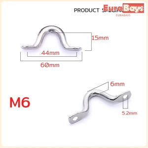 E.B. Stainless Steel Boat Yacht Ship Boats Saddle Clip Handle Doorknob Wire Eye Ring Hook