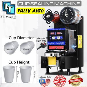 KT WARE FULLY AUTO CUP SEALING MACHINE SEAL CUP MACHINE MESIN SEAL CAWAN DRINK PACKAGING CUP SEALER 杯封口机