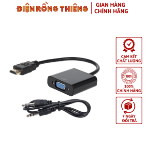 Cáp Chuyển Đổi HDMI To VGA (Đen/Trắng) Truyền Tải Âm Thanh Và Hình Ảnh
