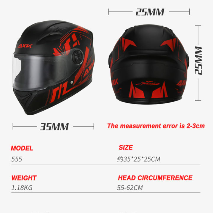 AXK Motorcycle Alliance Icc sticker Helmet Motorcycle Full Face，5562cm