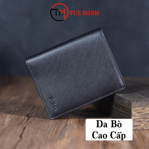 Ví Nam Da Bò Thật Dáng Đứng P003 - D Bóp Nam Da Thật Bảo Hành 12 Tháng màu đen