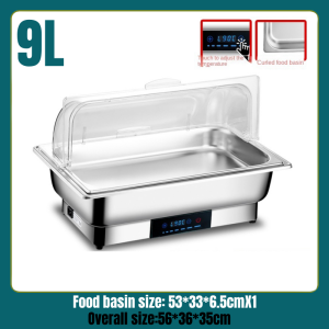 Electric Chafing Dish Buffet 9L/13L Food Warmer Buffet Servers and Warmers with Covers Warmer for Parties Buffets Adjustable Temperature