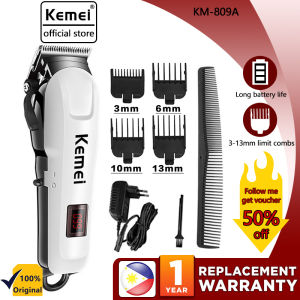 Kemei Electric Hair Clipper Hair Cutting maching Wireless Trimmer Men Professional clipper machine rechargeable hair cut barber KM-809A
