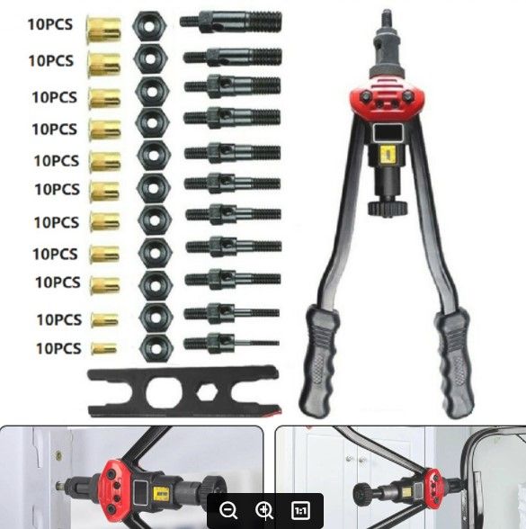 SUBAO 17-inch BT607 Rivet Rivet Nut Tool Kit Manual Blind Rivet Tool 10 ...