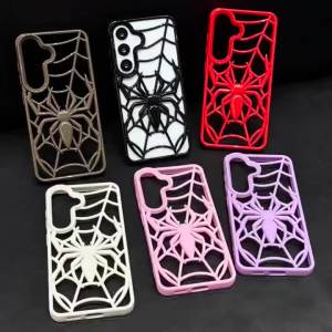 Heat Dissipation Cool Hollowed-out Spiders Case For Samsung Galaxy S25 Ultra S24 FE S23 S22 Ultra A56 A55 A54 A36 A34 Soft Case