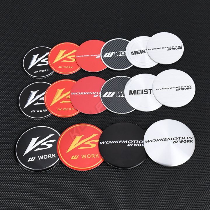 NEW 4PCS WORK EMOTION Wheel Center Sticker 45MM & 50MM & 56MM & 65MM ...