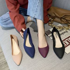 องเท้าคัชชู HY043 รองเท้าส้นตึก รองเท้าทำงานหญิง รองเท้าแฟชั่นผู้หญิง รองเท้าคัชชูผู้หญิง