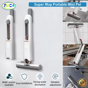 Alat Pel Portable Mini Mop Pembersih Meja Mini Squeeze Mop Kaca Mobil Anti Minyak Serbaguna