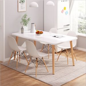 Nordic simple modern small apartment rectangular table pine table dining table