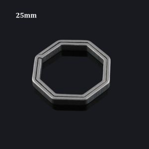 SJJL Thực tế Vòng chìa khóa Hợp  Titan 20/25mm Móc khóa  dây chuyền Chất lượng cao Siêu nhẹ Móc khóa ô tô nam Quà tặng sáng tạo dành cho nam giới