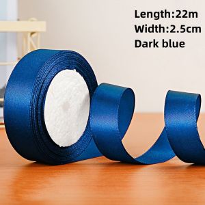 (25 yards/roll) 2.5cm Satin Ribbon Roll Gift Packaging Ribbon Flower Making DIY Holiday Birthday Regalo