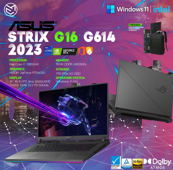 ASUS ROG Strix G16 G614 2023 I7-13650HX RTX4060 16" 2560x1600 240Hz ...