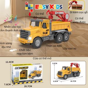 Xe Cứu Hộ Đồ Chơi Cỡ Lớn Cho Bé Toystar Xe Cần Cẩu Cứu Hộ Ô Tô Giao Thông Có Đèn Nhạc