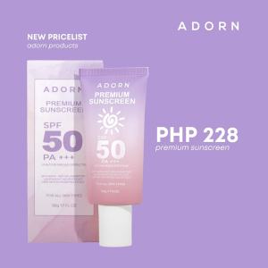 Adorn Premium Sunscreen SPF50 PA+++ UVA/UVB Broad Spectrum 50g For All Skin Types
