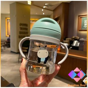 เคลื่อนไหวของแก้วหัดดืมน้ำเด็ก 250 มล พลาสติกอนุบาล ไม่ปลอดภัย แก้วพกพาได้ง่าย ถ้วยน้ำ และทนต่อการตก สำหรับเด็ก